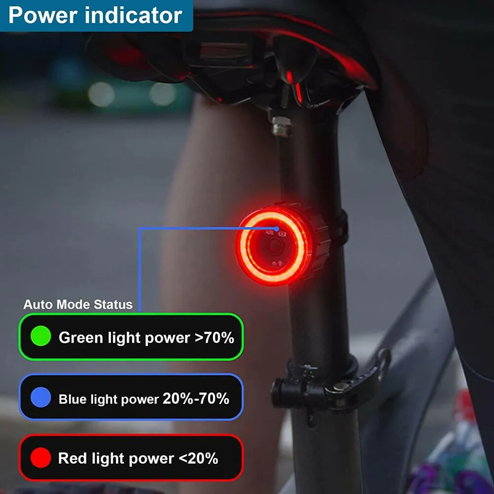 X-TIGER Bicycle Smart Auto Brake Sensing Light Waterproof LED Charging Cycling Taillight Bike Rear Light Warn Bicycle Tail light